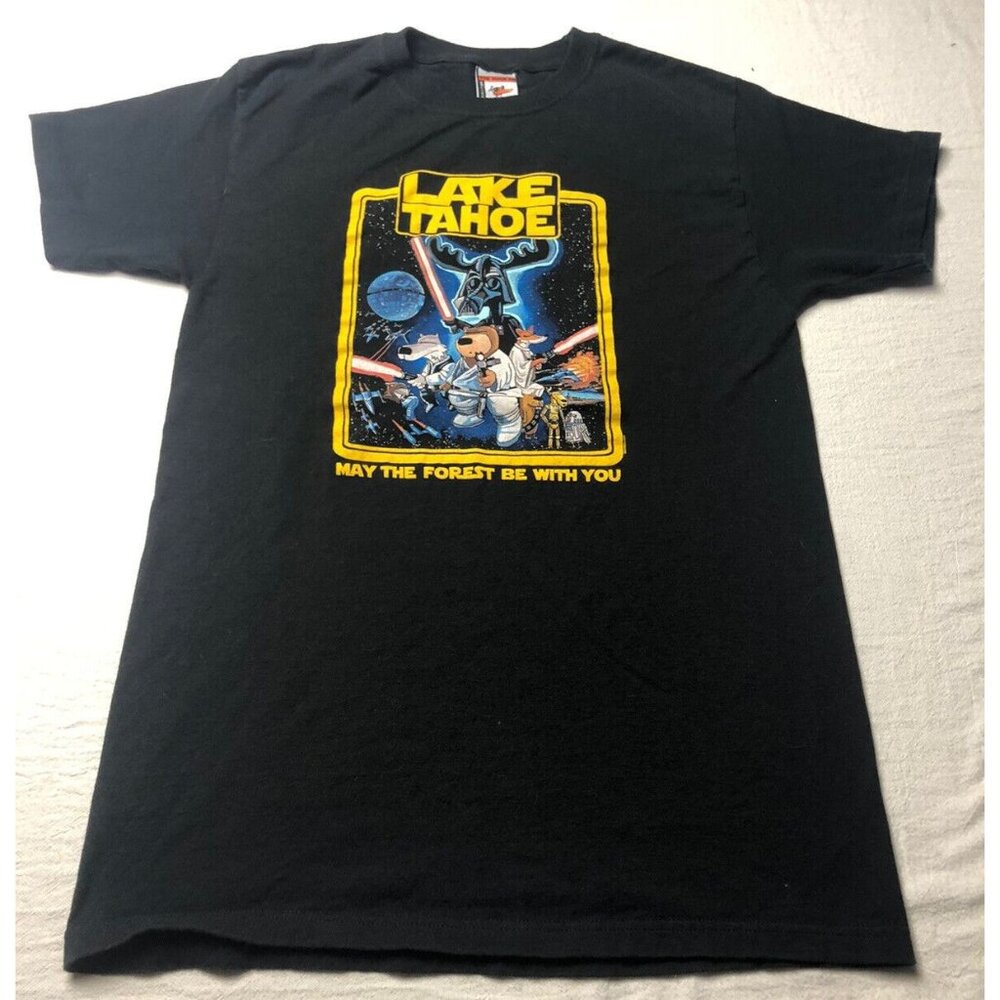 The Duck Co Rocky Grand Lake Tahoe Star Wars Black T Shirt Mens Size Small